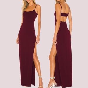 NWT‎ Maroon Backless Spaghetti Strap Maxi Dress - XS